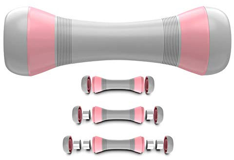 APJJ Hanteln Verstellbar 1Kg -1.5Kg - 2Kg (3 Gewichtsstufen), Hanteln 2kg 2er Set Inkl. 8 Gewichtsstahlblöcke, Fitness Hanteln für Frauen Zuhause - Workout, Sport, Training - Kurzhanteln Set, Rosa