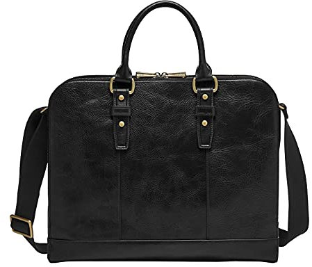 Fossil Tasche für Männer Dillon, Eco Leder / Eco Leder, Polyester Gurtband Trim Messenger schwarz 40,7 cm L x 8,9 cm B x 34,3 cm H MBG9563001