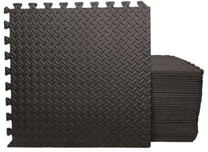 Samuel ALEXANDER 4 Piece EVA Foam Floor Mats Interlocking foam floor Tiles 60x60cm Each Set For Garages Rubber Flooring/Home Gyms flooring (4 Mats - 15.5 Square Feet)