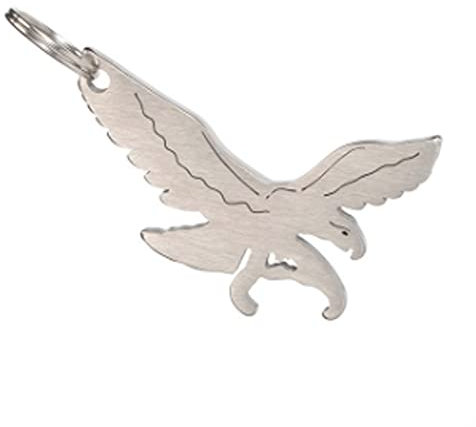 ARFUKA Bottle Opener Keyring Portable Metal Beer Bottle Opener Keychain Eagle Shaped Beverage Soada Drinks Bottle Opener Key Chain Christmas Birthday Gift for Men and Women