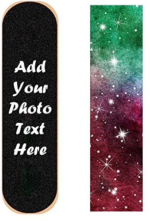Personalisiertes Skateboard-Griptape mit Ihrem Text/Foto, benutzerdefiniertes Longboard, Skateboard, Roller, Stikers, Griptape, Anti-Rutsch-Schleifpapier, 22,9 x 83,4 cm (Style 6)