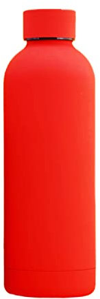 Gteller Double Wall 18/8 Stainless Steel Narrow Mouth Vacuum Flask, Thermal Sports Water Bottle Keeping Warm and Cold (500ml, Red)