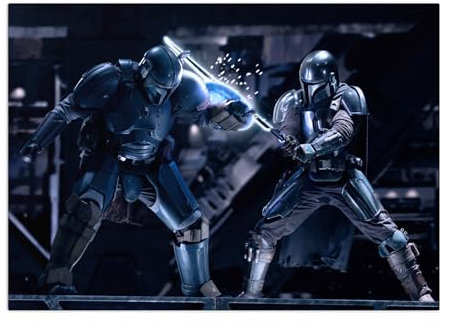 Displate Offiziell Star Wars MetallPoster Magnetische Befestigung Lizenziert Bilder Hochwertiges Poster The Book Of Boba Fett Episodes - Chapter 5: Return of the Mandalorian 7 Poster Größe 32x45cm