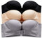 Women's Athletic Womens 3PCS Solid Color Strapless Non Slip Adjustment Rimless Dress Bra C Cup Women Bra Push up