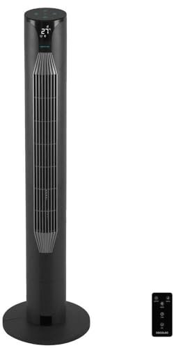 Cecotec Ventilador de torre EnergySilence 8150 Skyline de 42”, 55 W, Mando a distancia, Pantalla LED, 3 velocidades, 3 modos, Oscilación 80º y Temporizador 12h