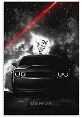 Supercar Poster für Dodge Challenger SRT Rennauto, Sportwagen, Poster, dekoratives Gemälde, Leinwand, Wand- und Kunstbild, modernes Familien-Schlafzimmer, Dekoration, 40 x 60 cm
