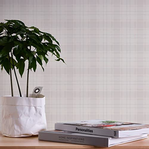A.S. Création Tapete Karriert Creme Beige Grau - A.S. Création Maison Charme 390723 - Vliestapete Landhaus - 10,05 m x 0,53 m Made in Germany