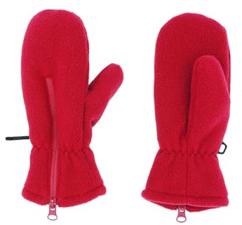 maximo MINI-Fausthandschuhe, Daumen Fleece, Reißverschluss