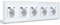 BSEED Schuko Steckdose mit USB C 20W Schnellladegerät USB Type C Wandsteckdose mit Glas Panel, 5 Fach Steckdose, USB Steckdose Unterputz, Einbausteckdose Geeignet für Phone, Pad, MP3 und mehr-Weiß