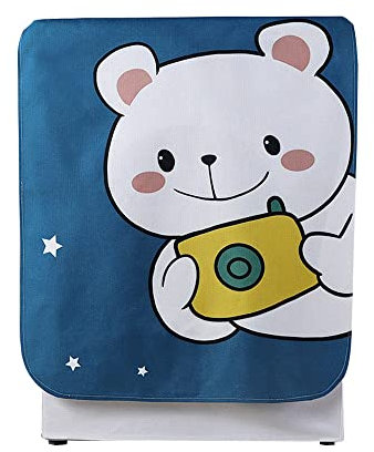 Odot Copri Lavatrice Esterni,Coprilavatrice da Esterno Impermeabile,Copertura per Lavatrice e Asciugatrice con Aperture Frontali,Antipolvere Anti Sunlight (Fotocamera Gialla,S-capacità 5-7kg)