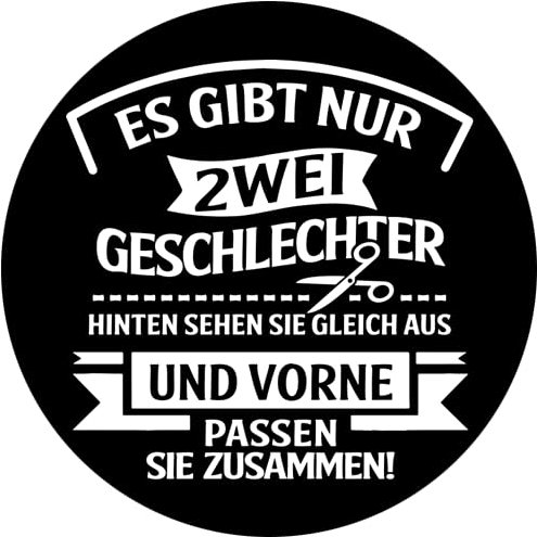 Sammys Shirt Store Es gibt nur Zwei Geschlechter I Hinten sehen sie gleich aus Vinyl-Aufkleber Sticker für Auto wetterfest 10cm