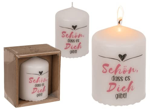 Stumpenkerze, Schön, dass es Dich gibt,