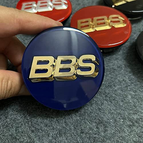 THOMIX 4 Stück Nabendeckel für BBS 70MM, Verschleißfest Und Langlebig Radnabenabdeckung Center Radkappen Radnabendeckel Mit Logo Zierdeckel Zubehör,D