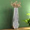 SHYFOY 61 cm Bodenvase, zerkleinerte Diamant-Spiegelvase, silberfarbene hohe Vasen für Dekoration, Wohnzimmer, Boden, Bling Kristallglas, Bodenvasen für Pampasgras, Heimdekoration