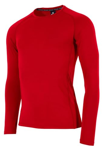 Stanno Thermoshirt Long Sleeve - Core Baselayer Langarm Shirt - Compression Shirt - Fitness Kleidung - Thermo Unterwäsche - Thermo Unterhemd Herren/Damen - Rot - Größe 152