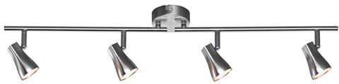 casa Nova LED-Strahler 4er - Nickelfarben - Metall - 16 x 80 cm - 4-flammig