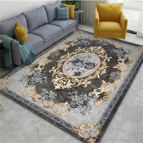 RUGMRZ Babyzimmer Deko Vintage Wohnzimmer Schlafzimmers Kinderteppich grau Design Teppich Room Decor babyzimmer deko Kamin deko160x230CM