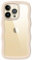 JETech Niedliche Hülle für iPhone 14 Pro Max 6,7 Zoll, Wellen Lockige Form Stoßfestes Handy Schutzhülle für Frauen und Mädchen, Klare Harte PC Rücken (Gold)