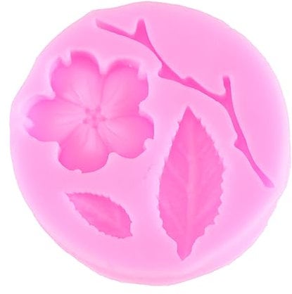 ABOOFAN Stampo Torta in Silicone Flessibile Per Decorazioni Fondant e Zucchero Riutilizzabile e Facile Da Pulire Disegno Ramo Di Fiori Di Pesca Per Feste e Compleanni