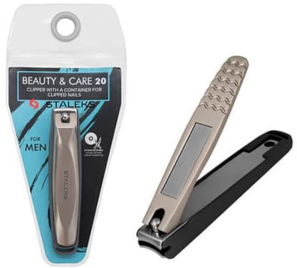 STALEKS PRO Cortauñas para hombres con lima y depósito para uñas cortadas. Beauty & Care 20
