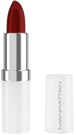 Manhattan Lasting Perfection Satin Lipstick 950 Pumpkin Peach, Lippenstift für intensive, langanhaltende Farbe und feuchtigkeitsspendende Pflege