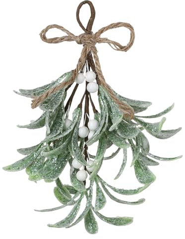 Mistelzweige, schneebedeckte künstliche Hängepflanzen, langlebige Kunstpflanzen, wunderschöne künstliche Cranny, langlebige Baum-Deko-Pflanzen, lichtechte Mistel