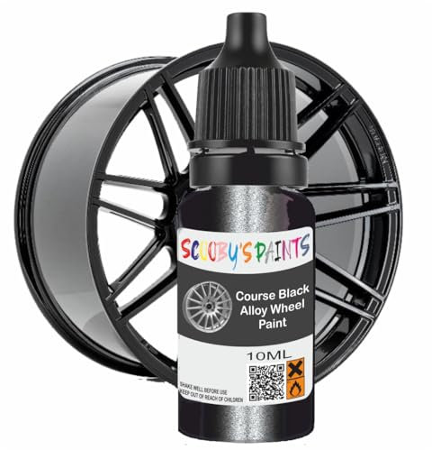 Touch Up Paint Alloy Wheel Scratch Repair Car Rim Repair Kit All In One Bottle (Course Black)