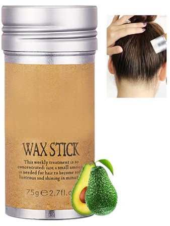 Barra de Cera para el Cabello (75 g), Pomada de peinado para pelucas, Cabello Pequeño Roto Barra Fina Cera Fijadora Cabello, Para Hombres Y Mujeres Con Todos Cabello