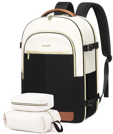 LOVEVOOK Handgepäck Rucksack Flugzeug, Reiserucksack Damen Groß 40L, Travel Backpack, Reisetasche Tasche, Carry On Luggage, Reise Herren für Arbeit Camping