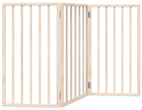 vidaXL Hundegitter Faltbar 3 Paneele 150 cm Pappelholz