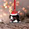 Weihnachtsschmuck 2024 Hund erste Weihnachtskatzen Acryl Xmas Ornament Haustier Porträt Bulldogge Boxer Souvenir Hundeliebhaber Rote Weihnachtsmannmütze Andenken Sammlerstück Geschenk Baumschmuck