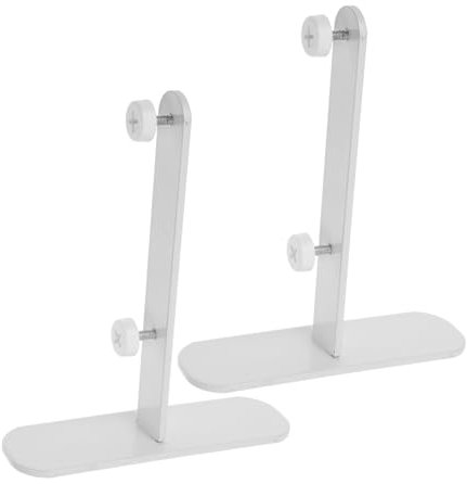Mikikit 2pcs Perfboard Brackets Desk Table Desk Stand Pegboard Desk Fixing Clamp Metal Bracket Corner Brackets for Wood Shelving Brackets Table Pegboard Brackets Shelf Support Iron White