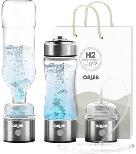 Wasserstoff-Wasserflasche & Ionisator-Maschine - 4000 PPB SPE/PEM-Technologie, 3-in-1 tragbares Glas & Generator, perfekt für Gesundheit & tägliche Hydratation