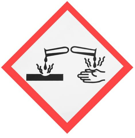 iplusmile Chemische Etiketten, selbstklebend, Gefahr, Sicherheitszeichen, korrosives Etikett, korrosiv, Vinyl, selbstklebend, Piktogramm, selbstklebend, korrosives Schild, PVC