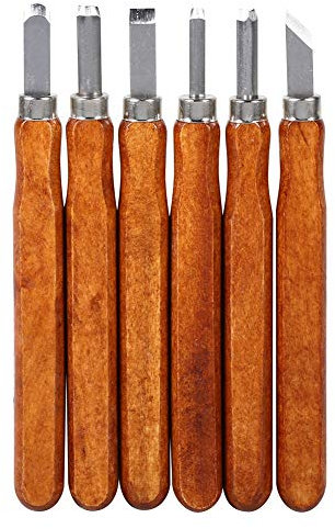 Set de Herramientas de Madera G Sel Kit de de Mano de Acero para Bricolaje Ft 6 Unids/Set Juego de Herramientas de Carpintería para Escultura de Gubias de Madera para Artista de