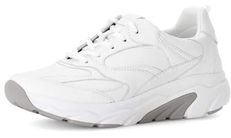 Gabor Damen Low-Top Sneaker, Frauen Halbschuhe,schnürschuhe,schnürer,straßenschuhe,Strassenschuhe,Sportschuhe,Weiss,42 EU / 8 UK