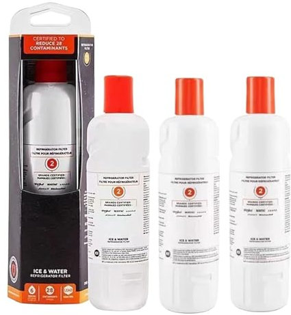 HFKBORHR Everydrop EDR2RXD1 Refrigerator Water .Compatible For Whirlpool. Ice And Water Filter 2 Element W10413645A WRF989SDAB(3PCS)