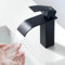Mitigeur de Lavabo Moderne Auralum - Robinet Salle de Bain Noir Mat, Hauteur d'Écoulement 110 mm, Design Élégant et Durable, Silencieux et Économiseur d'Eau