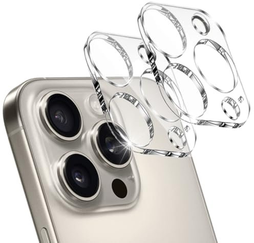 Wei Tech Kameraschutz Panzerglas Doppelverglasung für iPhone 13 Pro Max – 9H Härte, Ultra-HD Klarheit, Komplett Kamera Schutz, Kratzfest, Full-Coverage, 2er Pack Kamera Panzerglas