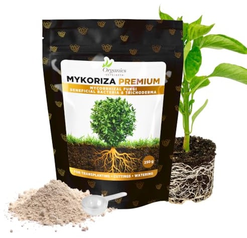 Organics Nutrients Mykoriza – Mykorrhiza Organisches Pulver mit Endo- und Ektomykorrhizapilzen zur Förderung des Wurzelwachstums, Nährstoffaufnahme und Ernteertrag