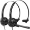 RigWig USB Headsets with Microphone Noise Cancelling Single Sided, Mono Computer Headset with Inline Control for Call Center, Mute Function, 3.5mm Cell Phone Headset for Home Office, Call (Pack of 2)