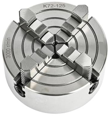 DAISHUJIE Mandrino for tornio Mandrino for tornio 125mm Mandrino Indipendente a 4 Griffe K72-125 con Installazione Posteriore a 3 Fori