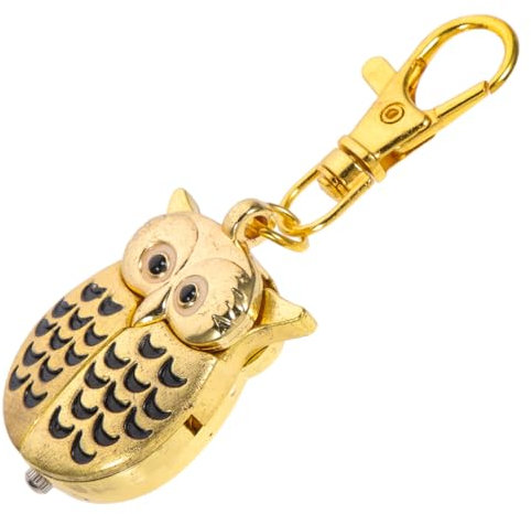 Homoyoyo Retro Eulen-taschenuhr Mit Schlüsselanhänger Uhr Im Cartoon-Stil Leicht Und Tragbar Geschenkidee Für Familie Und Freunde