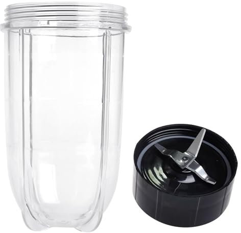 MKVAXR Juego de Cuchillas Cruzadas + Vaso de 16 oz for Magic Bullet, Piezas de Repuesto compatibles con 250 W, for licuadora Magic Bullet, MB1001 Conjunto de Cuchillas de la batidora