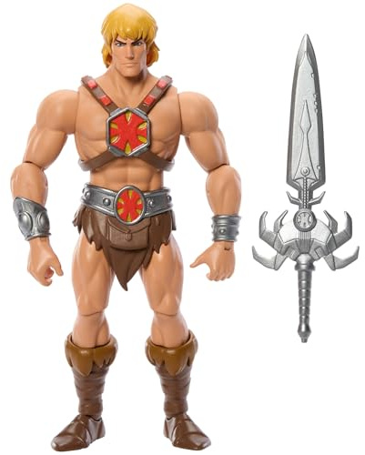 Masters of the Universe Origins 200X He-Man 14 cm Action-Figur | MOTU Cartoon Collection 1980er TV-Held, detailgetreu und Power-Schwert, JHJ91