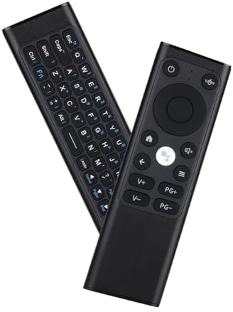 Ujjdwiurgh Universal TV Remote Keyboard Mini with 2.4G and Bluetooth Wireless, Rechargeable Air Mouse& IR, Aluminum Alloy