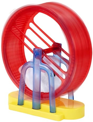 Xijobido Interactive Pet - Animal Pet Toys Bunny - Fake Plush Bunny Model with Stand Exercise Wheel Game Cat Dog Entertainment for Child Girl Boy Birthday