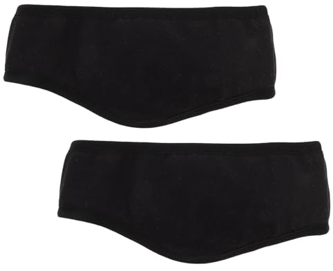 TOPPERFUN Fascia Antirumore Nero in Cotone Design Antiscivolo Regolabile per Dormire 2 Pezzi Copriorecchie Insonorizzanti per Uomini e Donne, per Camera da Letto e Spazi Condivisi