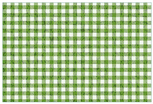 Wallario Küchenrückwand selbstklebend 90 x 60 cm, Motiv: Muster Einer Tischdecke in grün und weiß kariert | Spritzschutz abwischbar & pflegeleicht