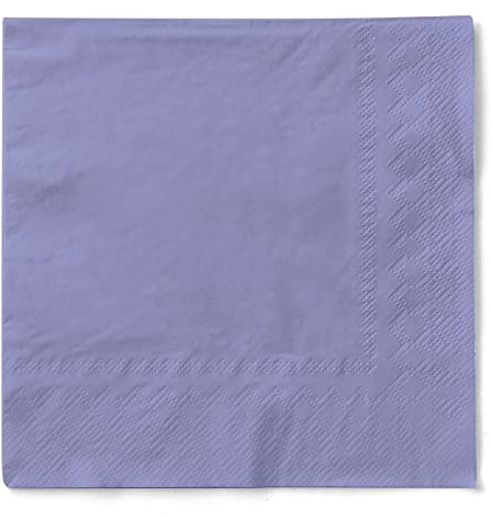 Mank Cocktail-Serviette | Servietten aus Tissue 24 x 24 cm ¼ Falz | Premium Einweg-Serviette | Basic | 150 Stück | praktische Einmal-Serviette für Gastronomie und Feiern | (Lila, 25 x 25 cm)
